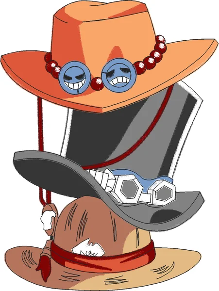 Broderie (AED 494) LUFFY ACE SABO HATS