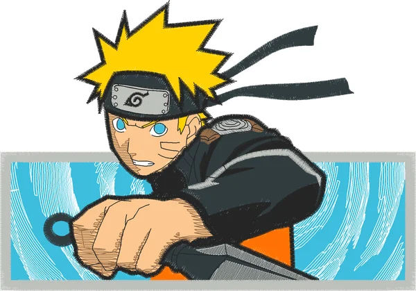 Broderie NARUTO X KUNAI