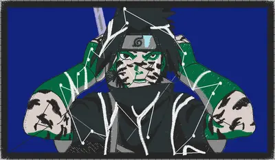 Broderie sasuke uchiha